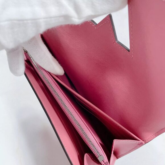 LOUIS VUITTON  Women Vernis Portefeuil Twist Long Wallet Pink Authentic - Picture 10 of 16